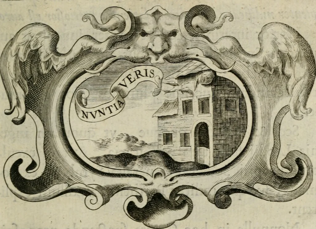 An illustration from Siluestri á Petrasancta Symbola heroica, 1682, leaf 500