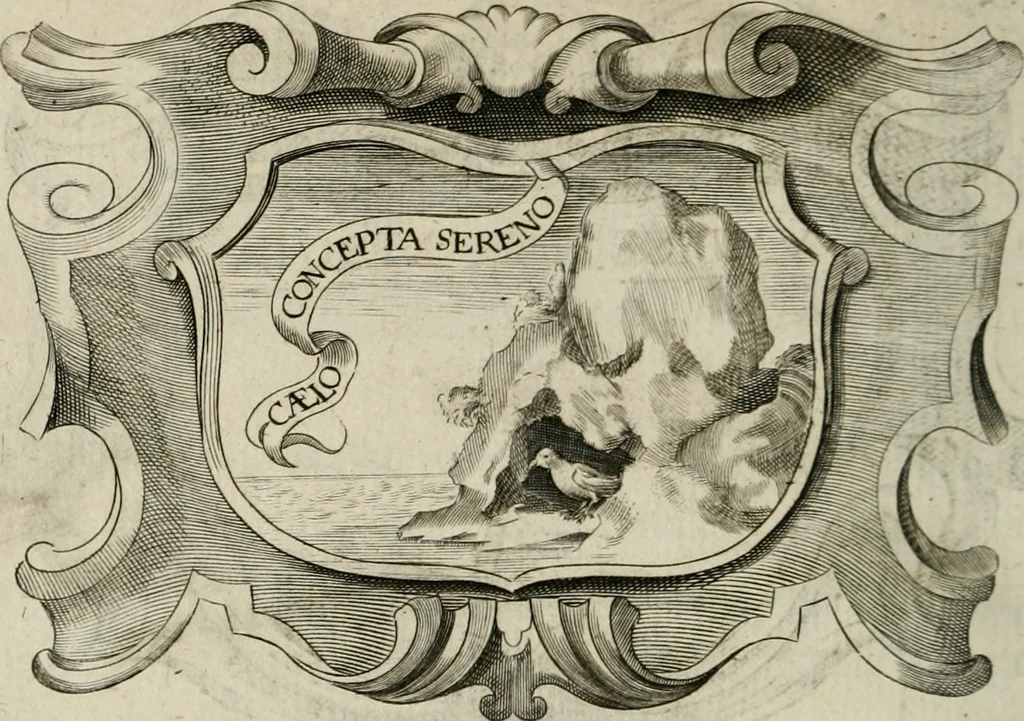 An illustration from Siluestri á Petrasancta Symbola heroica, 1682, leaf 503