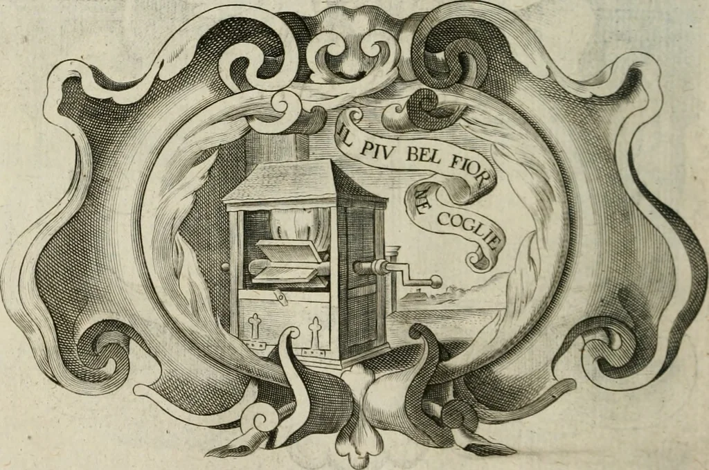 An illustration from Siluestri á Petrasancta Symbola heroica, 1682, leaf 507