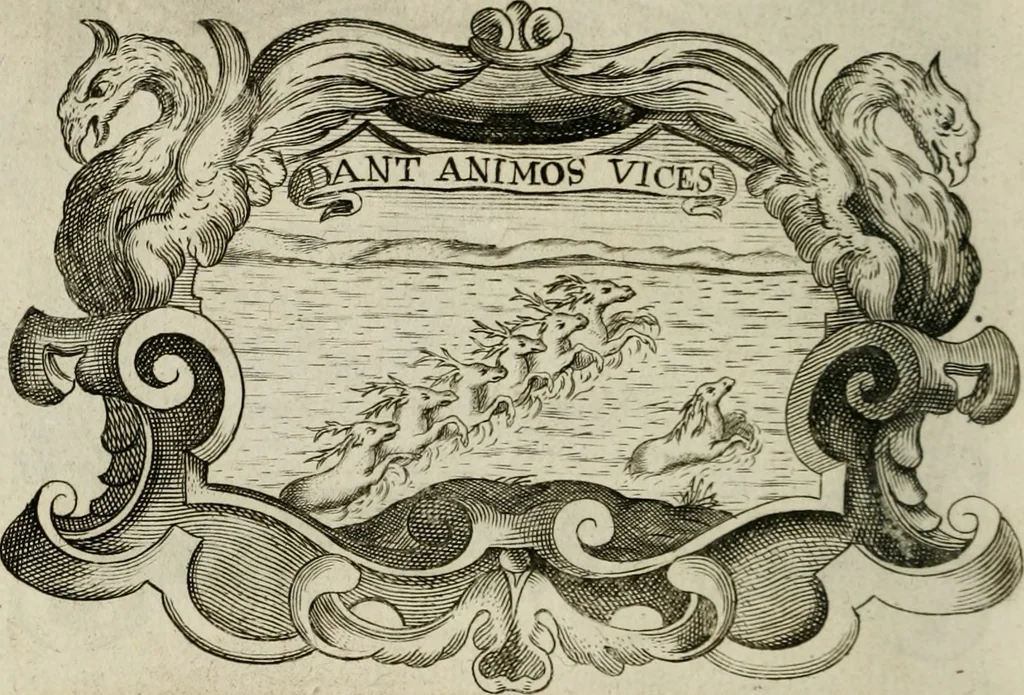 An illustration from Siluestri á Petrasancta Symbola heroica, 1682, leaf 513