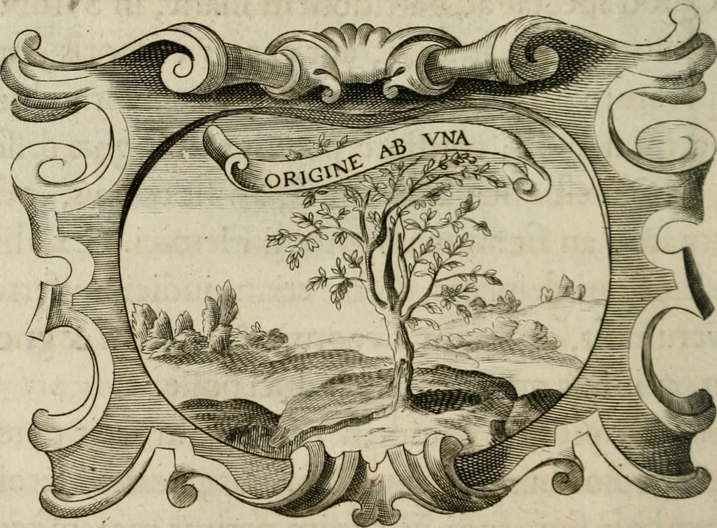 An illustration from Siluestri á Petrasancta Symbola heroica, 1682, leaf 545