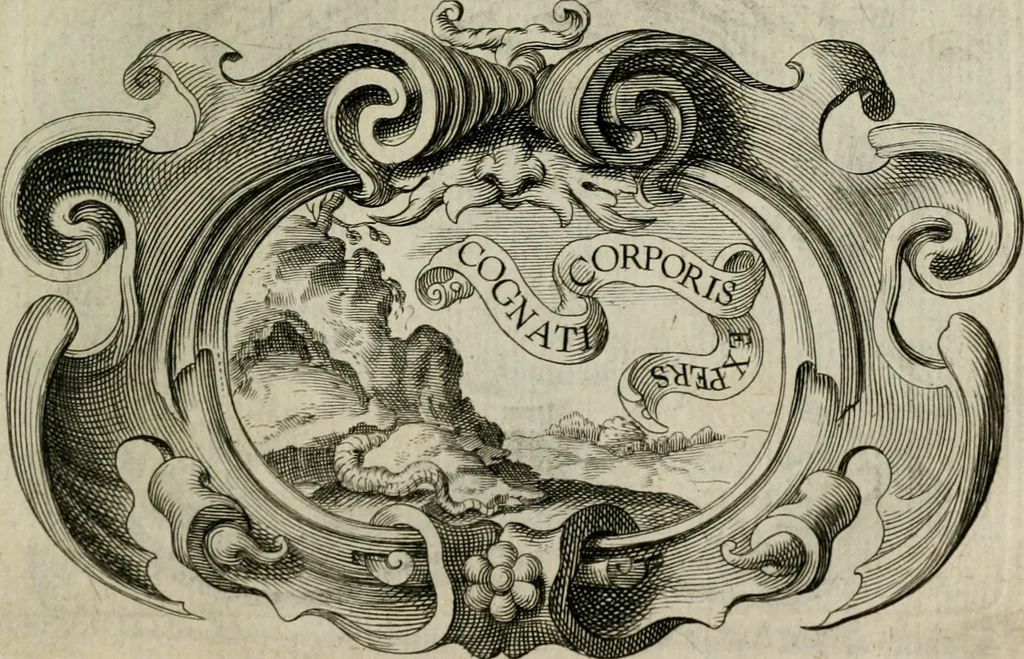 An illustration from Siluestri á Petrasancta Symbola heroica, 1682, leaf 550
