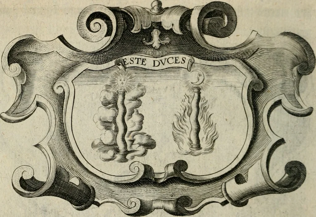An illustration from Siluestri á Petrasancta Symbola heroica, 1682, leaf 553