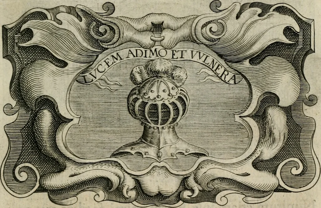 An illustration from Siluestri á Petrasancta Symbola heroica, 1682, leaf 554
