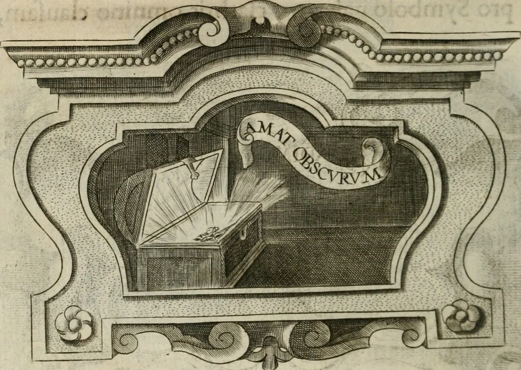 An illustration from Siluestri á Petrasancta Symbola heroica, 1682, leaf 555