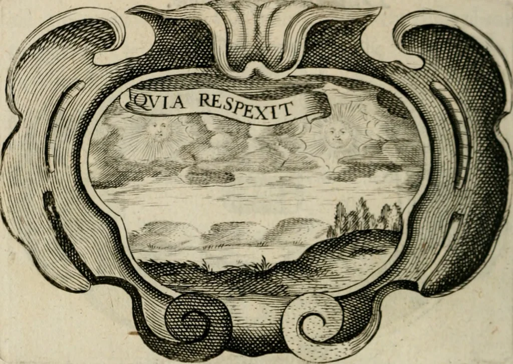 An illustration from Siluestri á Petrasancta Symbola heroica, 1682, leaf 95