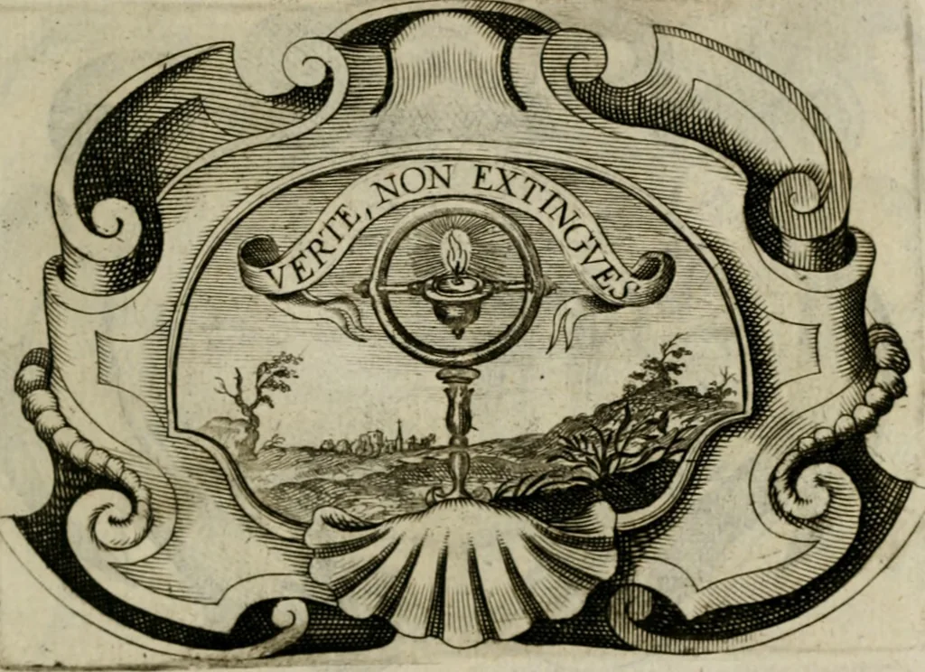 An illustration from Siluestri á Petrasancta Symbola heroica, 1682, leaf 98