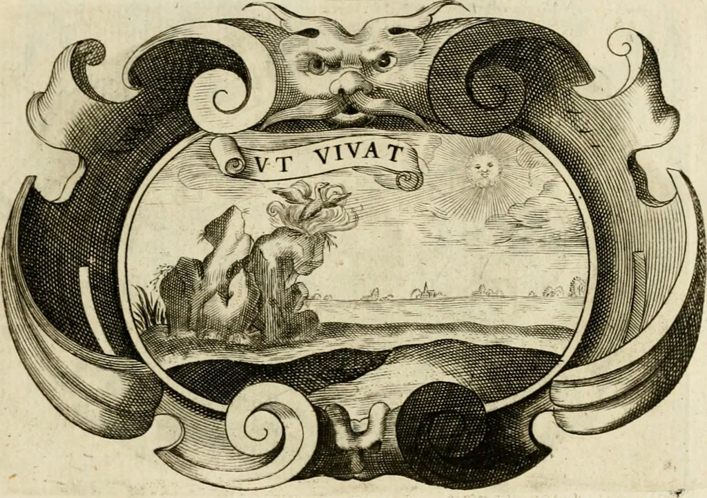 An illustration from Siluestri à Petrasancta Symbola heroica, 1682, leaf 104