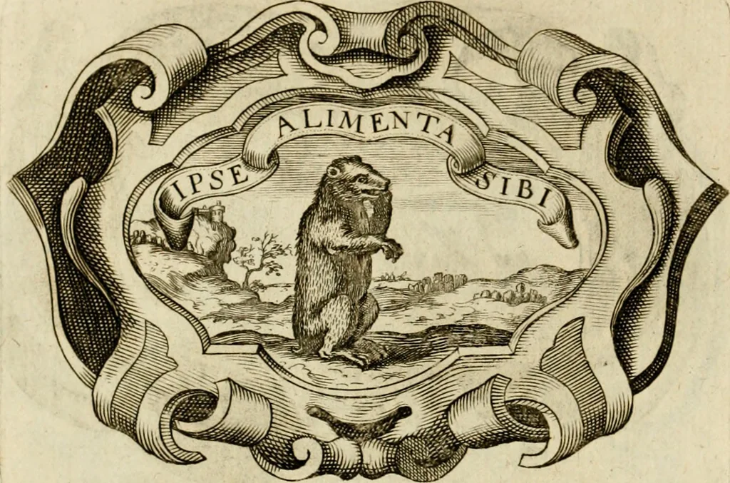 An illustration from Siluestri à Petrasancta Symbola heroica, 1682, leaf 105