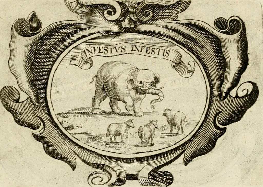 An illustration from Siluestri à Petrasancta Symbola heroica, 1682, leaf 118