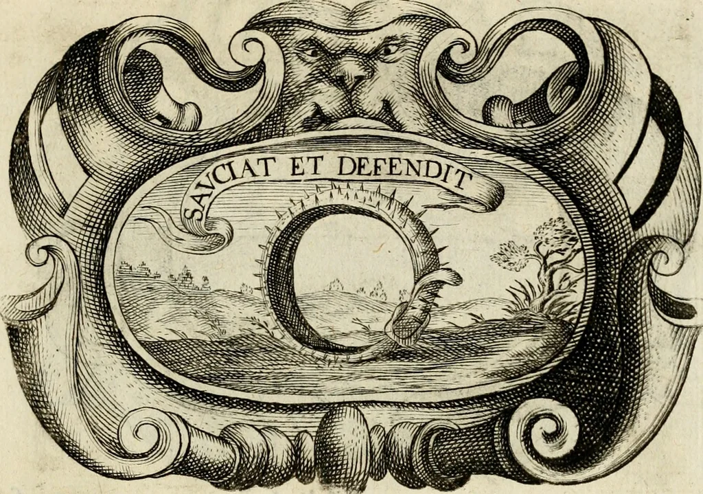 An illustration from Siluestri à Petrasancta Symbola heroica, 1682, leaf 128