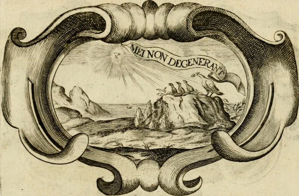 An illustration from Siluestri à Petrasancta Symbola heroica, 1682, leaf 133
