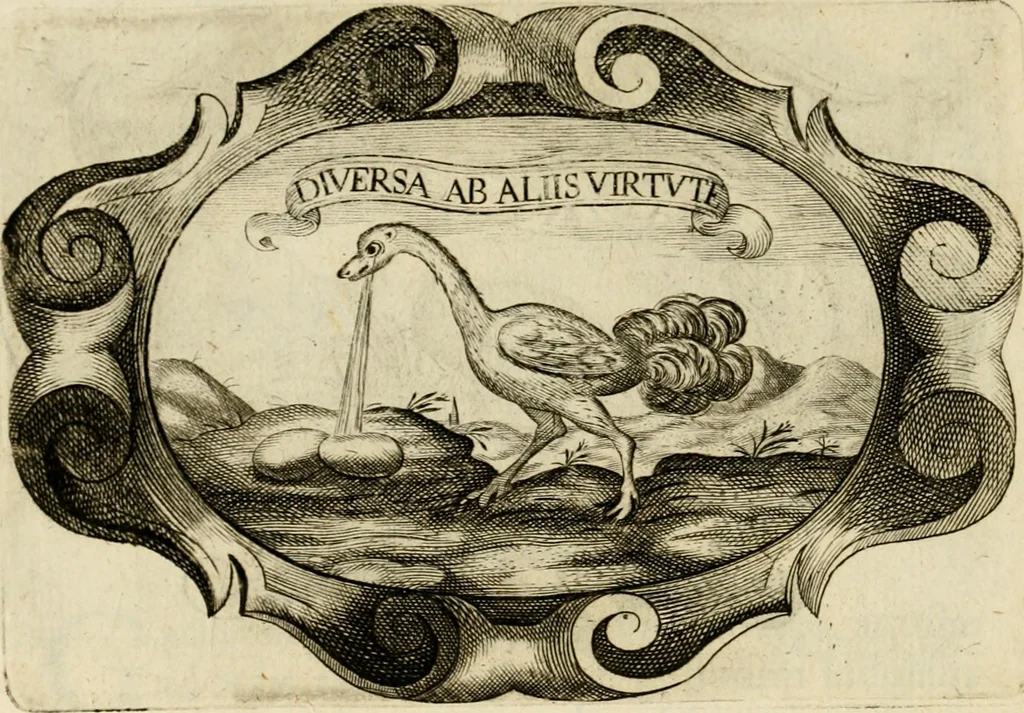 An illustration from Siluestri à Petrasancta Symbola heroica, 1682, leaf 135