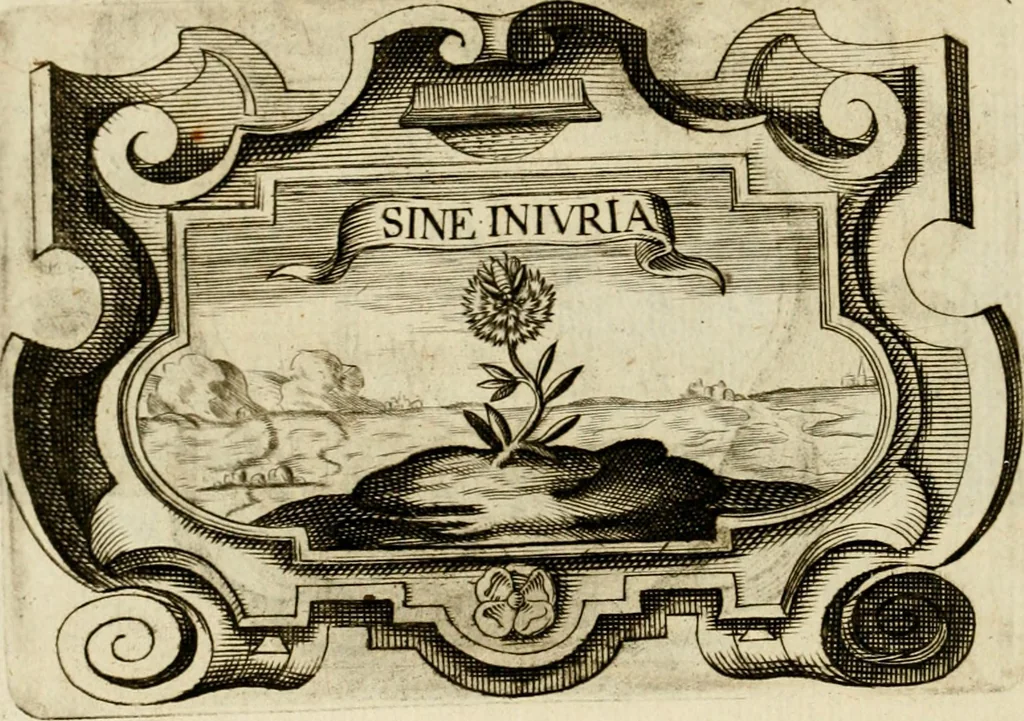 An illustration from Siluestri à Petrasancta Symbola heroica, 1682, leaf 137