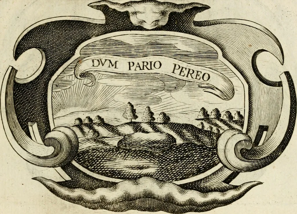 An illustration from Siluestri à Petrasancta Symbola heroica, 1682, leaf 152