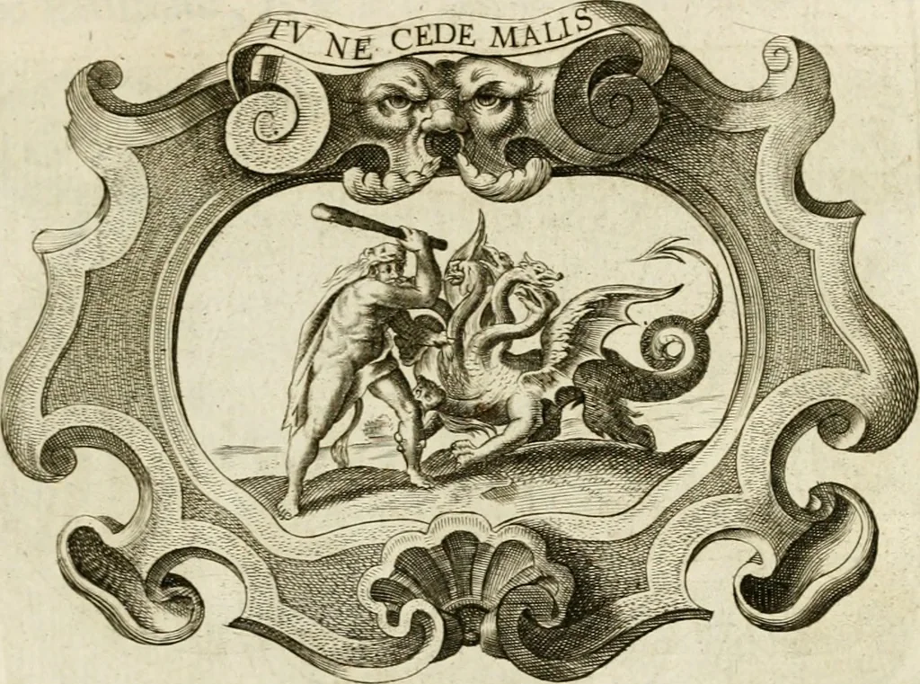 An illustration from Siluestri à Petrasancta Symbola heroica, 1682, leaf 294