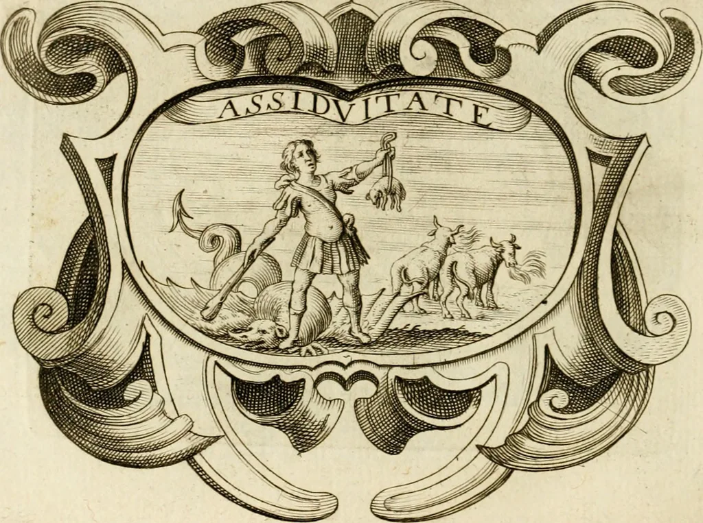 An illustration from Siluestri à Petrasancta Symbola heroica, 1682, leaf 295