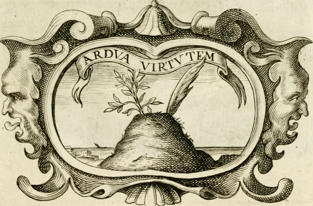 An illustration from Siluestri à Petrasancta Symbola heroica, 1682, leaf 306