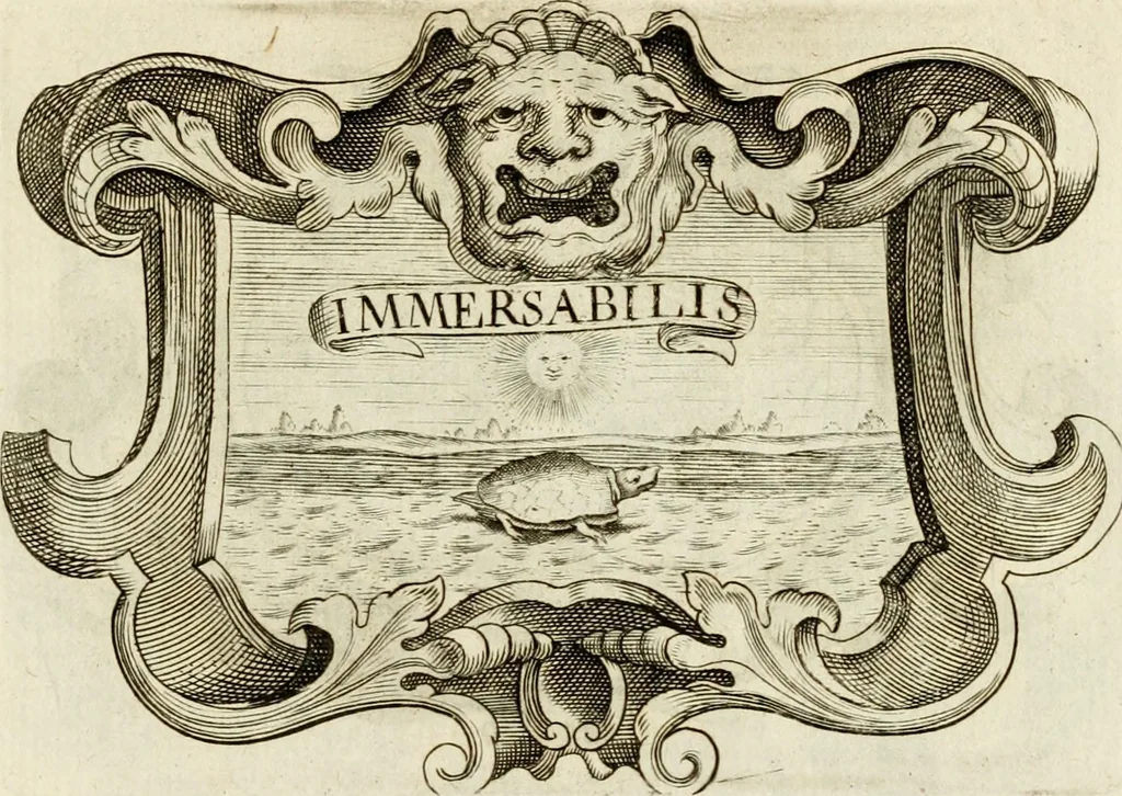 An illustration from Siluestri à Petrasancta Symbola heroica, 1682, leaf 358