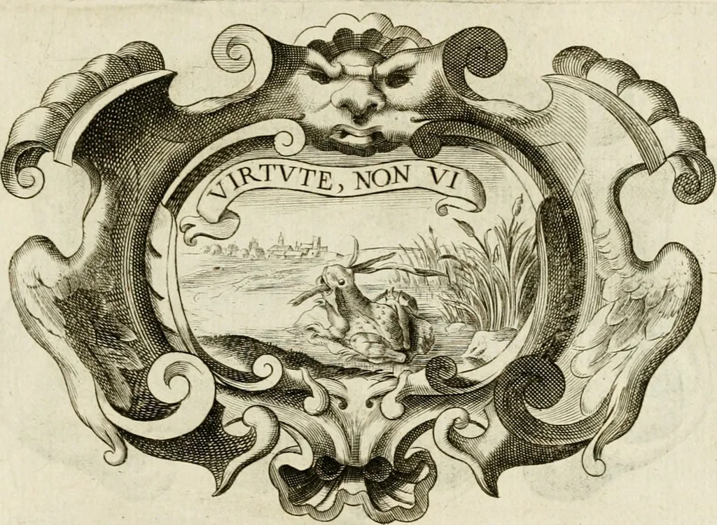 An illustration from Siluestri à Petrasancta Symbola heroica, 1682, leaf 366