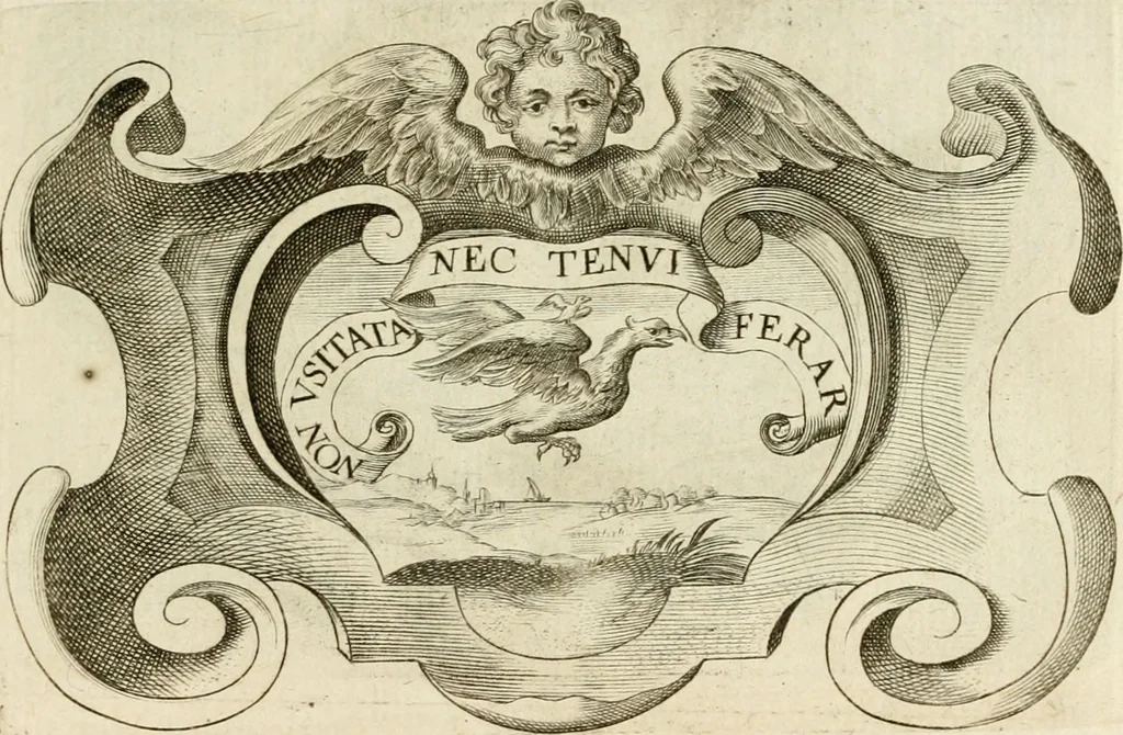 An illustration from Siluestri à Petrasancta Symbola heroica, 1682, leaf 374