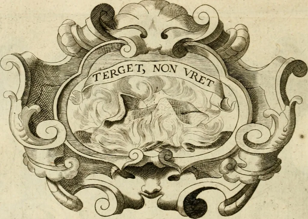 An illustration from Siluestri à Petrasancta Symbola heroica, 1682, leaf 375