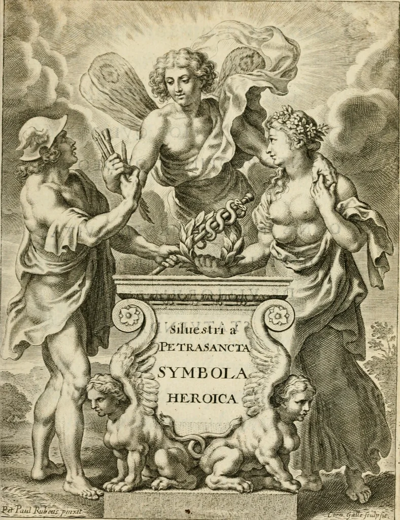 An illustration from Siluestri à Petrasancta Symbola heroica, 1682, leaf 4