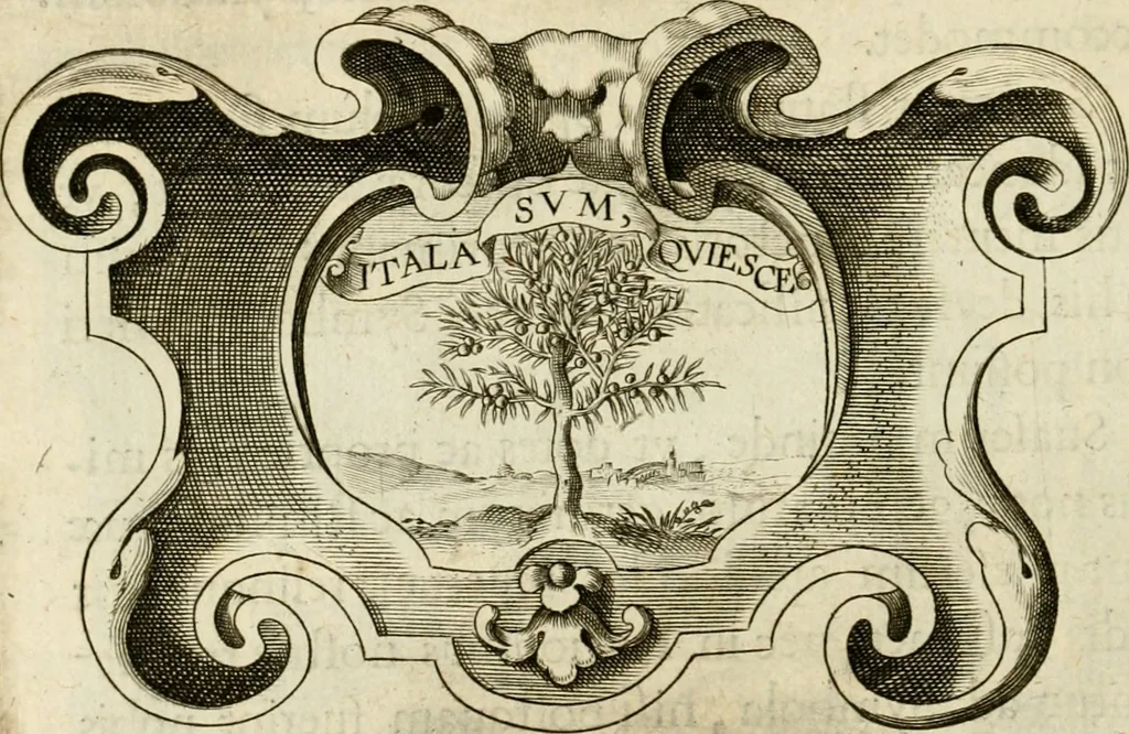 An illustration from Siluestri à Petrasancta Symbola heroica, 1682, leaf 405