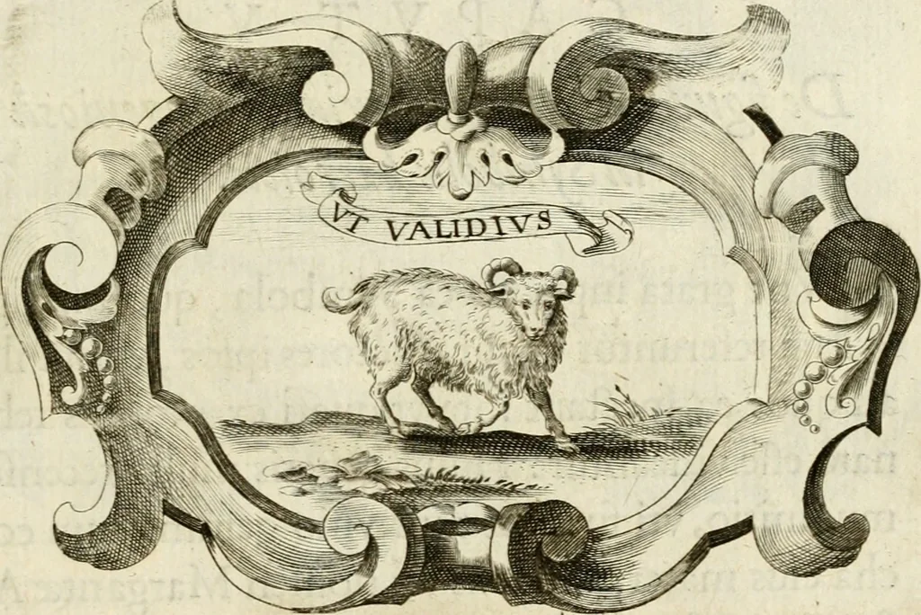An illustration from Siluestri à Petrasancta Symbola heroica, 1682, leaf 410