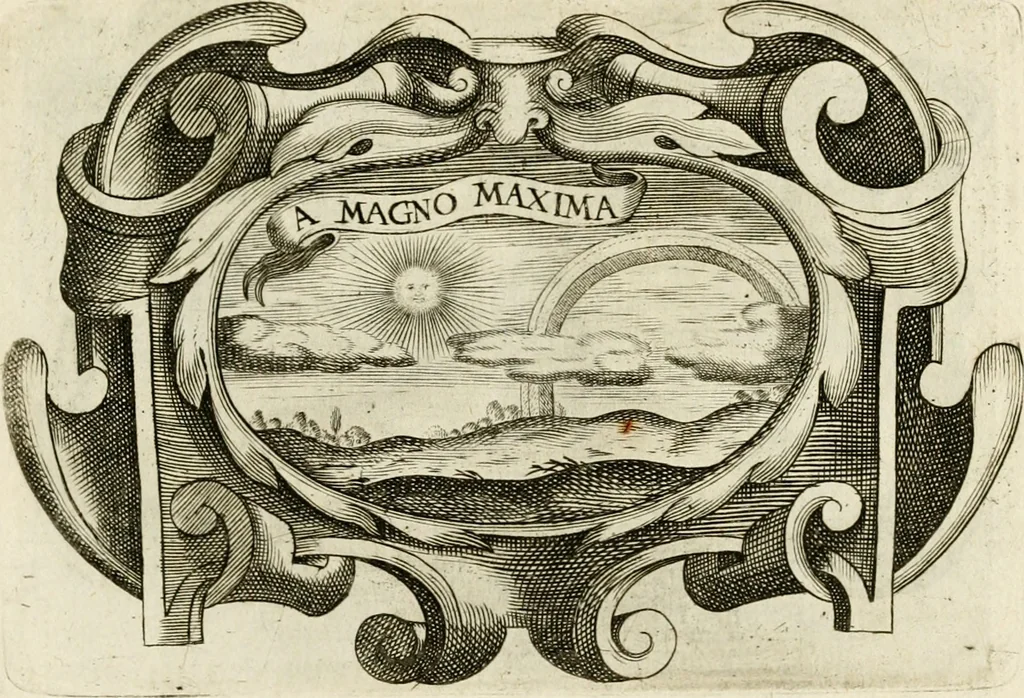 An illustration from Siluestri à Petrasancta Symbola heroica, 1682, leaf 412