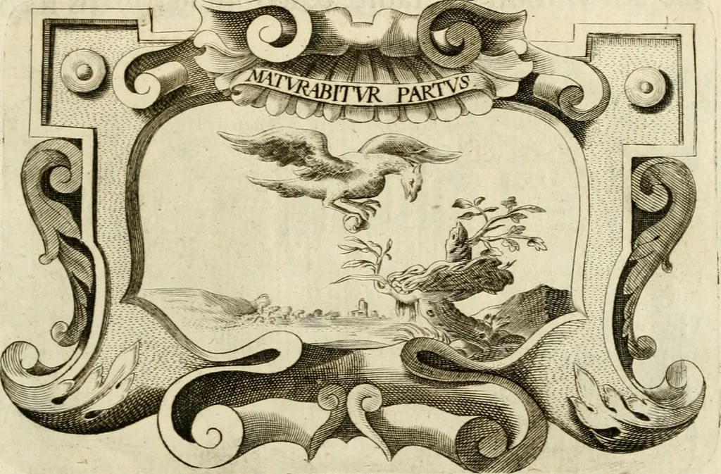 An illustration from Siluestri à Petrasancta Symbola heroica, 1682, leaf 416