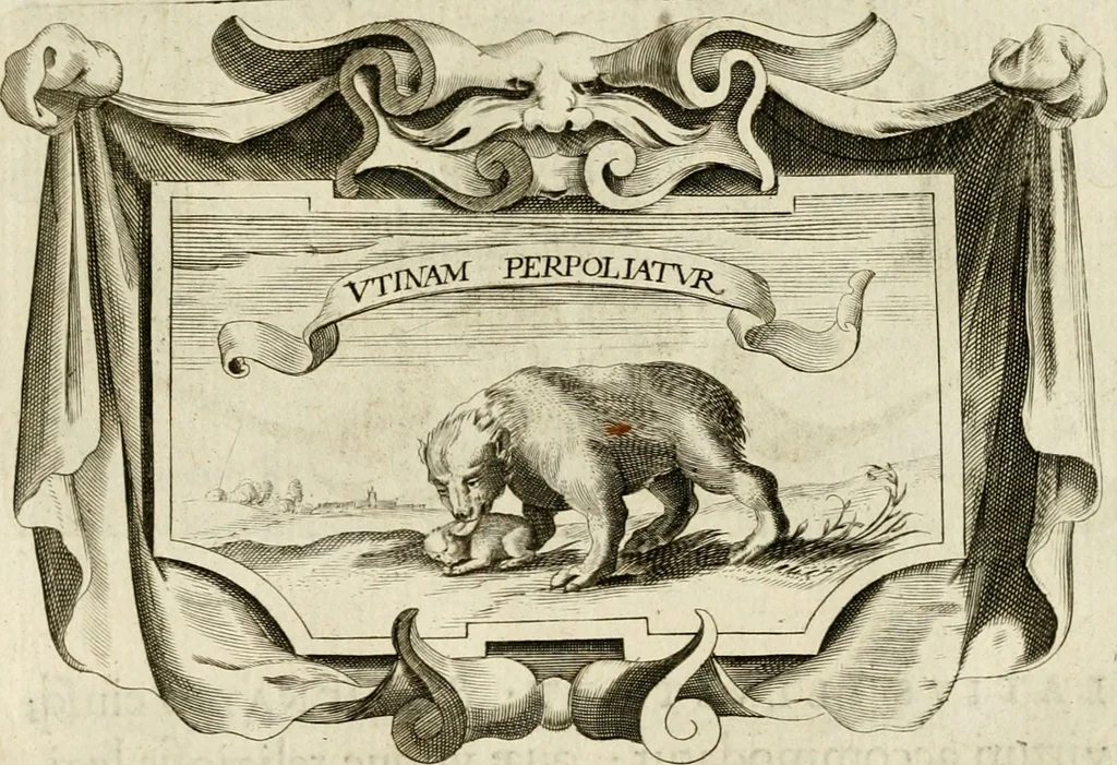 An illustration from Siluestri à Petrasancta Symbola heroica, 1682, leaf 444