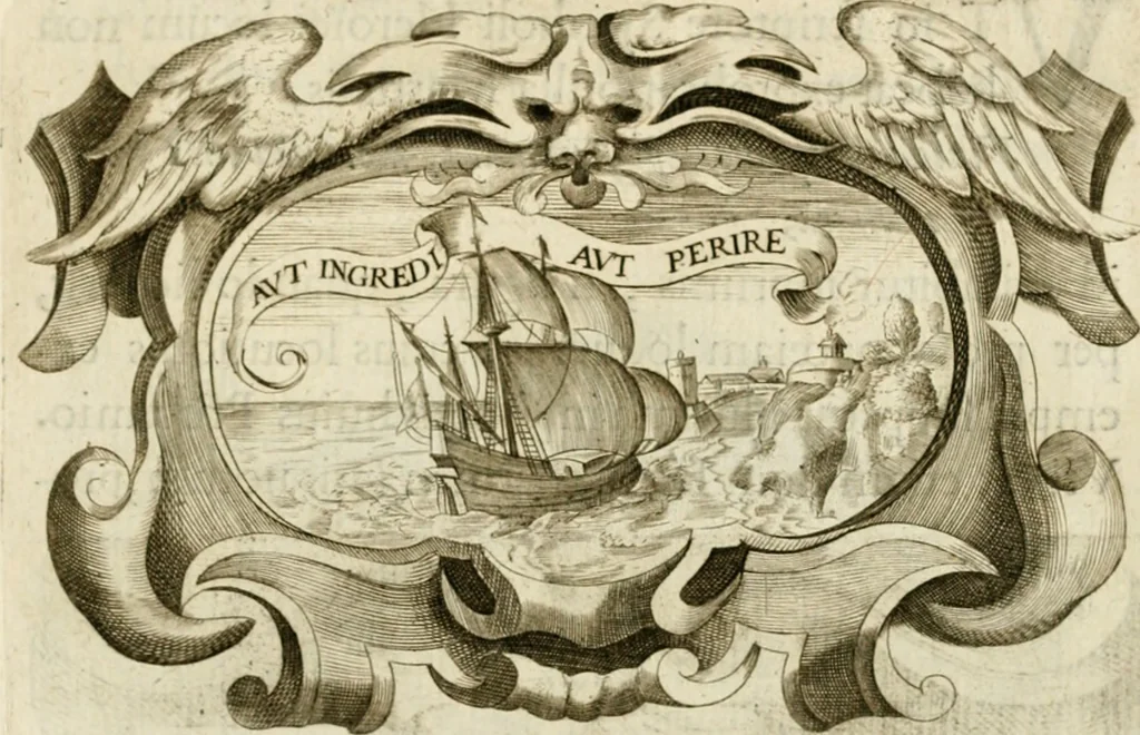 An illustration from Siluestri à Petrasancta Symbola heroica, 1682, leaf 446