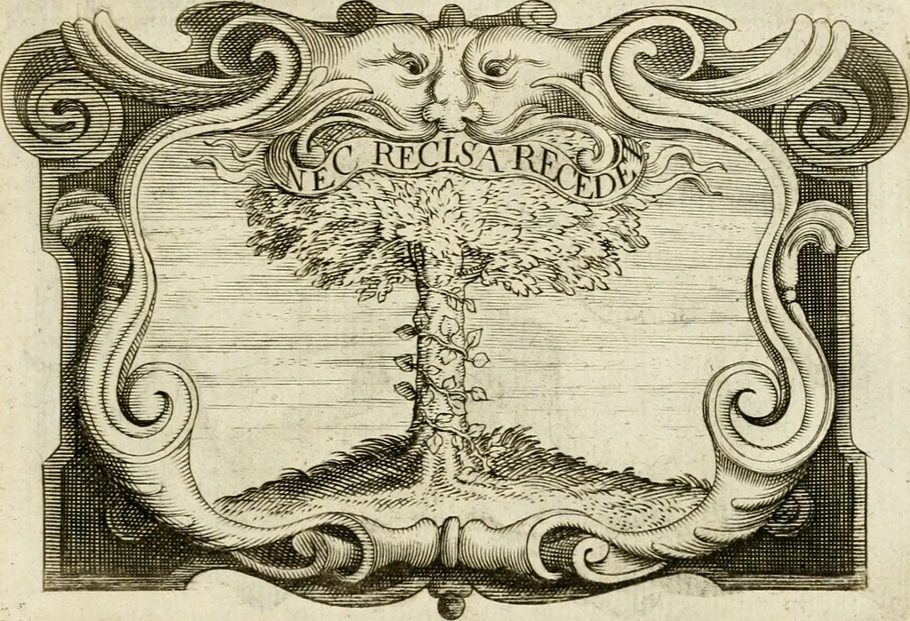 An illustration from Siluestri à Petrasancta Symbola heroica, 1682, leaf 452
