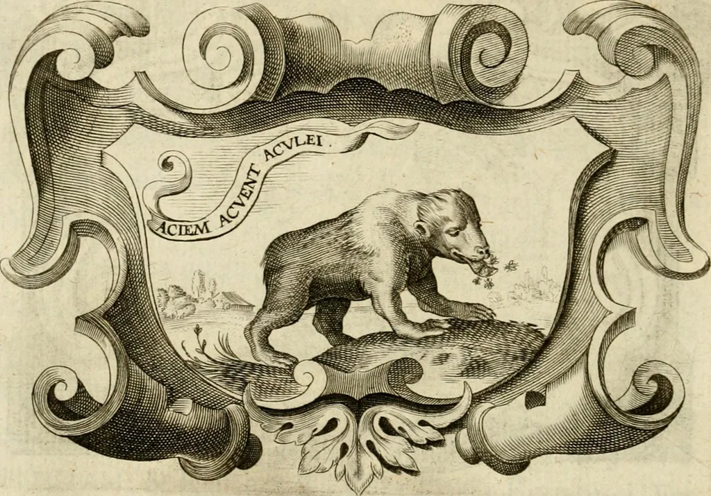 An illustration from Siluestri à Petrasancta Symbola heroica, 1682, leaf 453