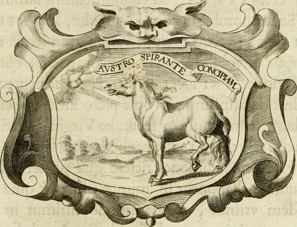 An illustration from Siluestri à Petrasancta Symbola heroica, 1682, leaf 462
