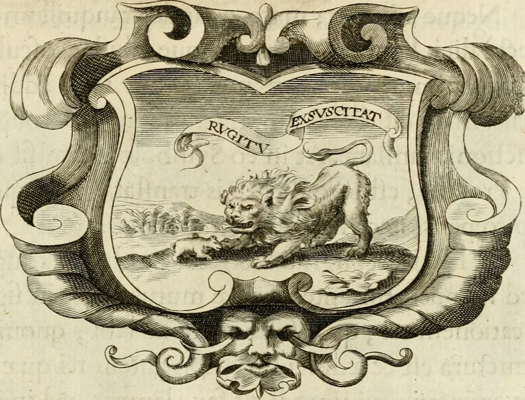 An illustration from Siluestri à Petrasancta Symbola heroica, 1682, leaf 466