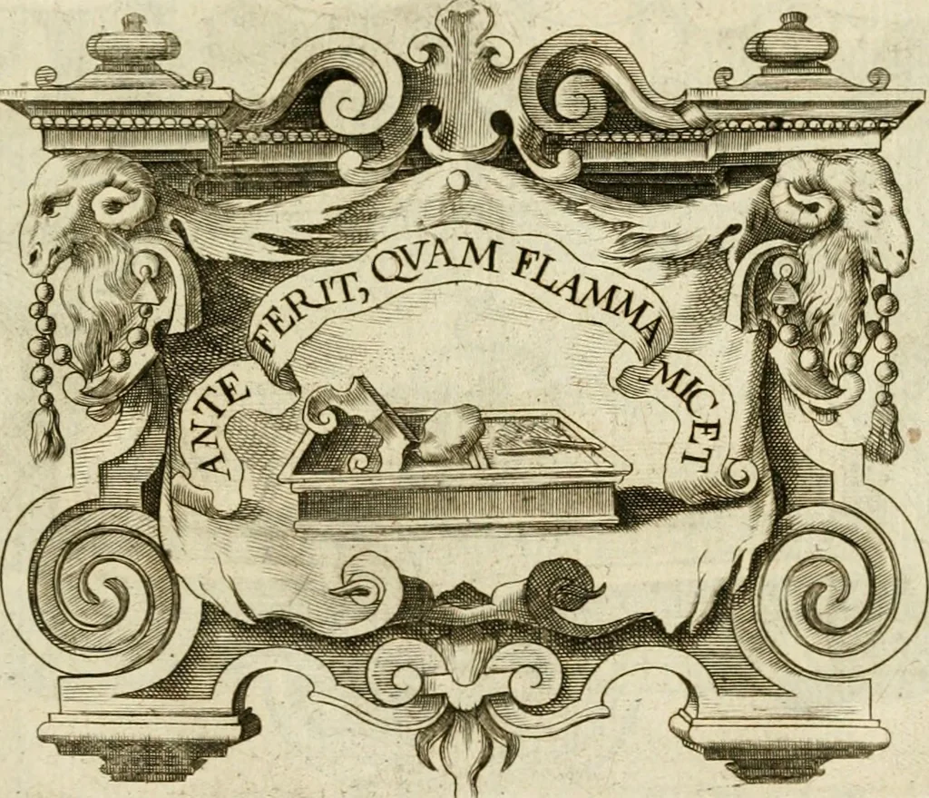 An illustration from Siluestri à Petrasancta Symbola heroica, 1682, leaf 484