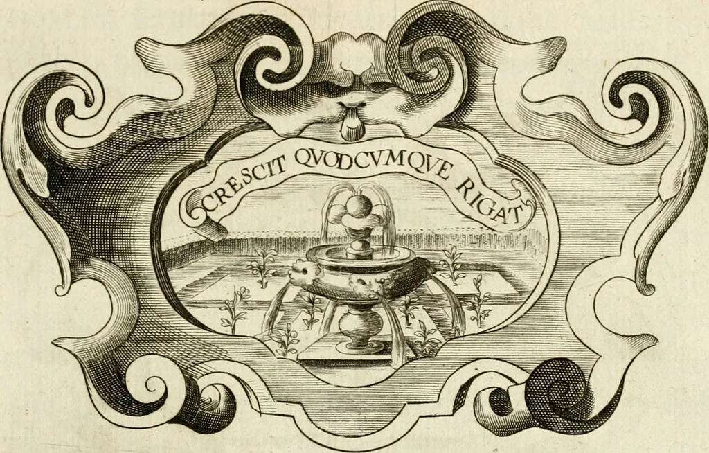An illustration from Siluestri à Petrasancta Symbola heroica, 1682, leaf 492