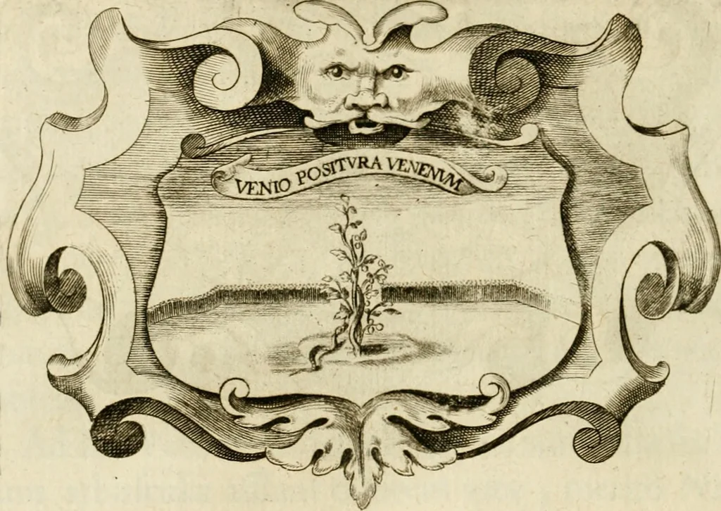 An illustration from Siluestri à Petrasancta Symbola heroica, 1682, leaf 493