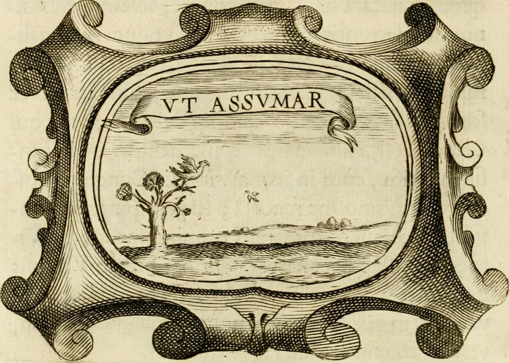 An illustration from Siluestri à Petrasancta Symbola heroica, 1682, leaf 495