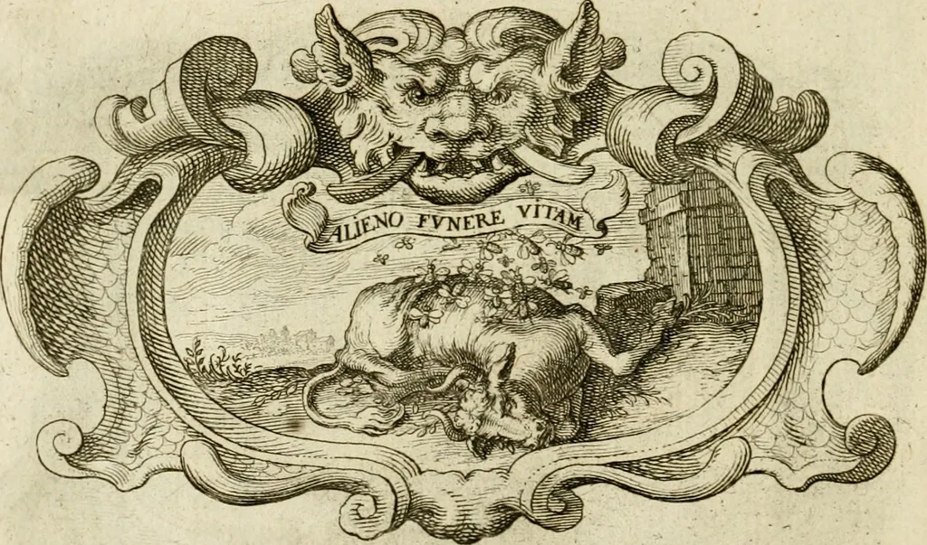An illustration from Siluestri à Petrasancta Symbola heroica, 1682, leaf 505