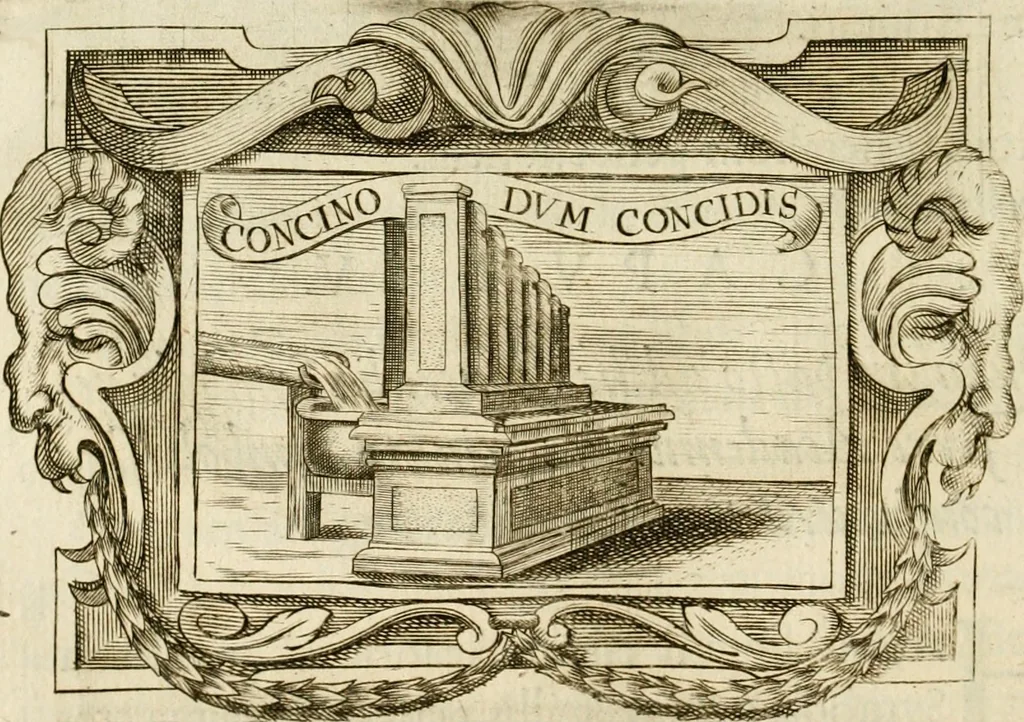 An illustration from Siluestri à Petrasancta Symbola heroica, 1682, leaf 517