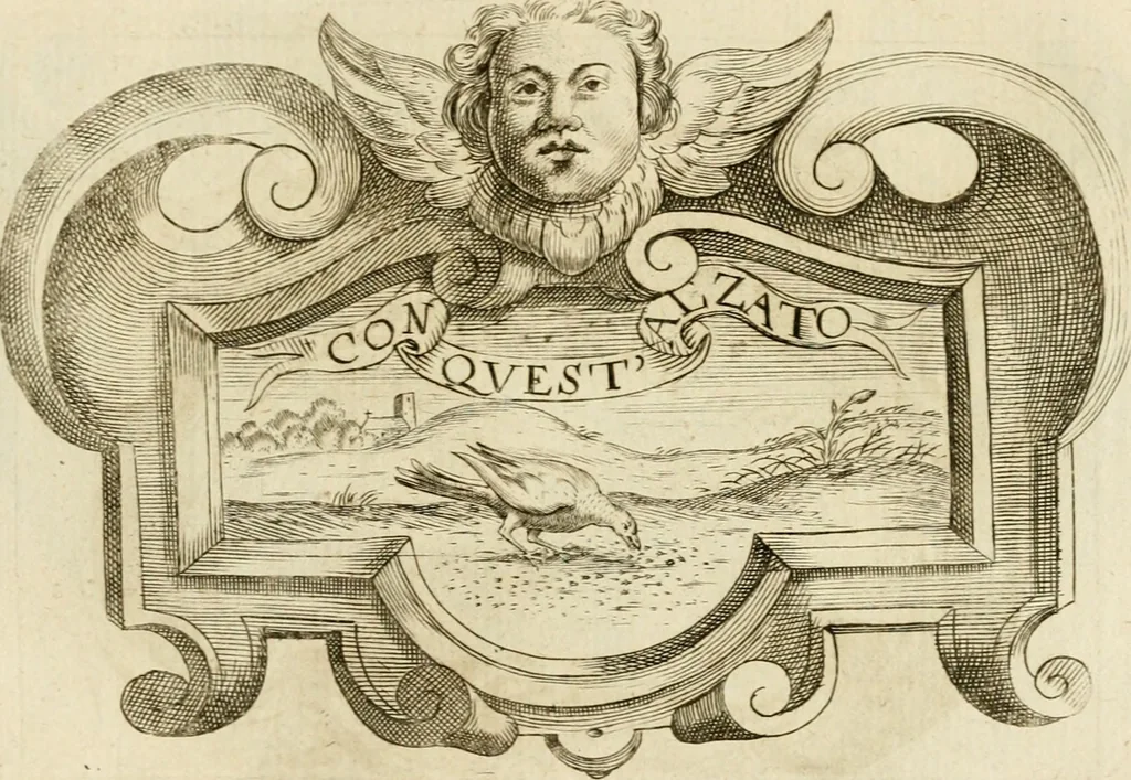 An illustration from Siluestri à Petrasancta Symbola heroica, 1682, leaf 526