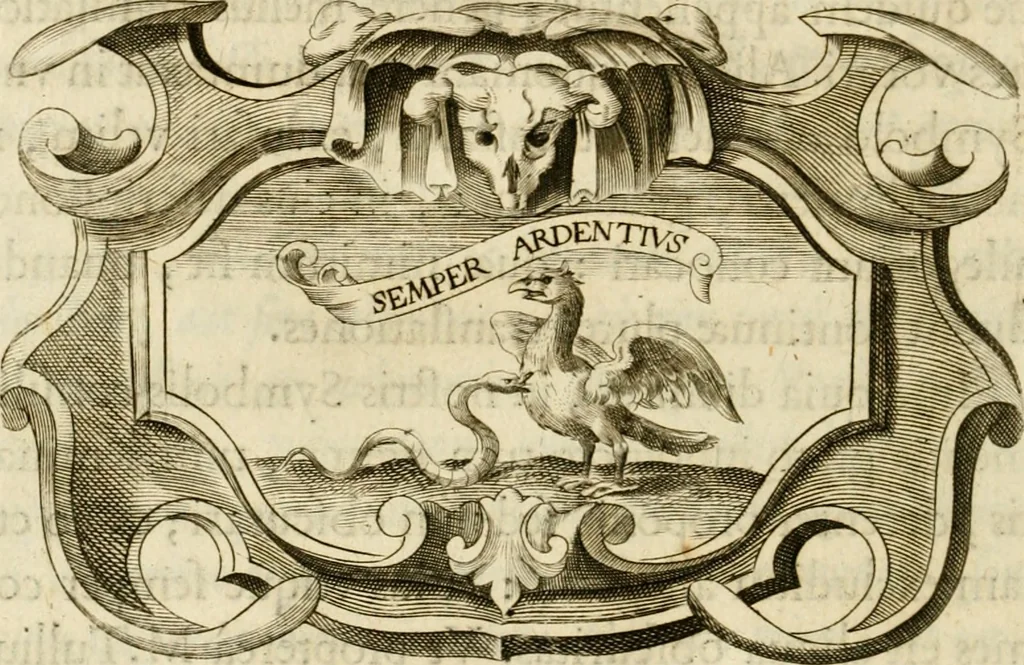 An illustration from Siluestri à Petrasancta Symbola heroica, 1682, leaf 539
