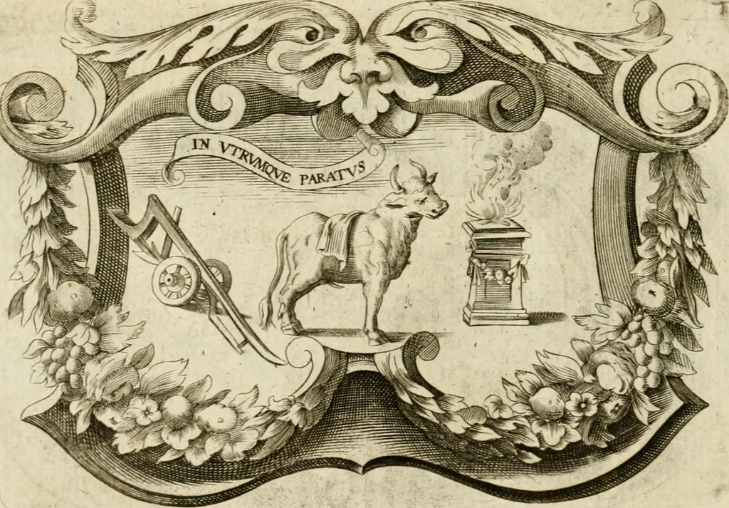 An illustration from Siluestri à Petrasancta Symbola heroica, 1682, leaf 547