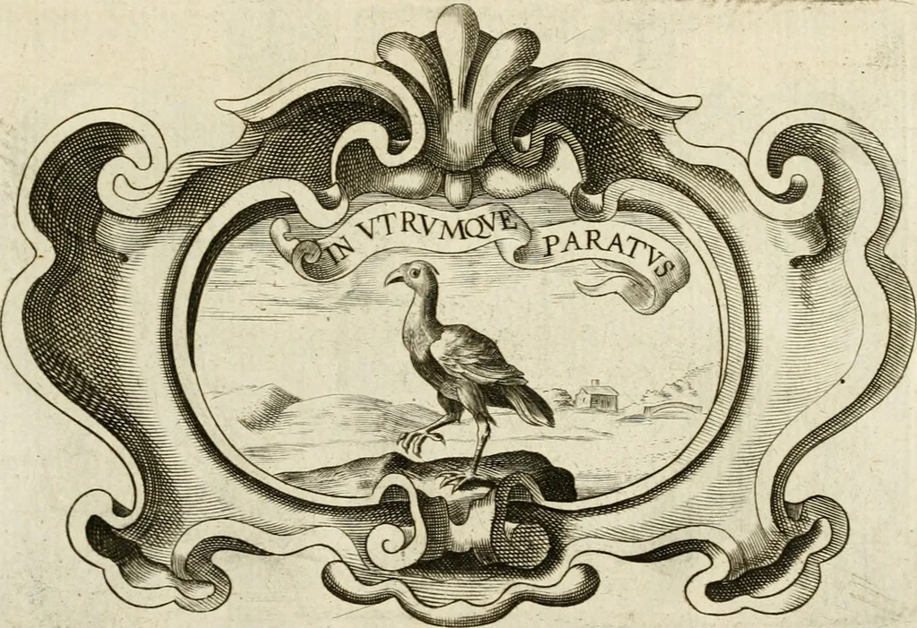 An illustration from Siluestri à Petrasancta Symbola heroica, 1682, leaf 548