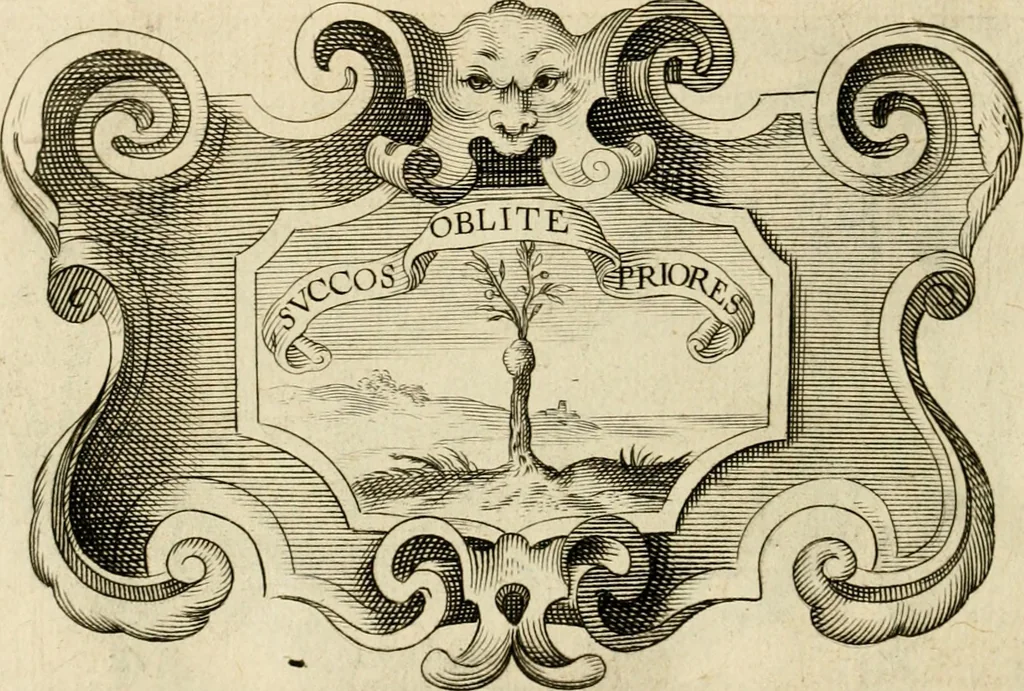 An illustration from Siluestri à Petrasancta Symbola heroica, 1682, leaf 555