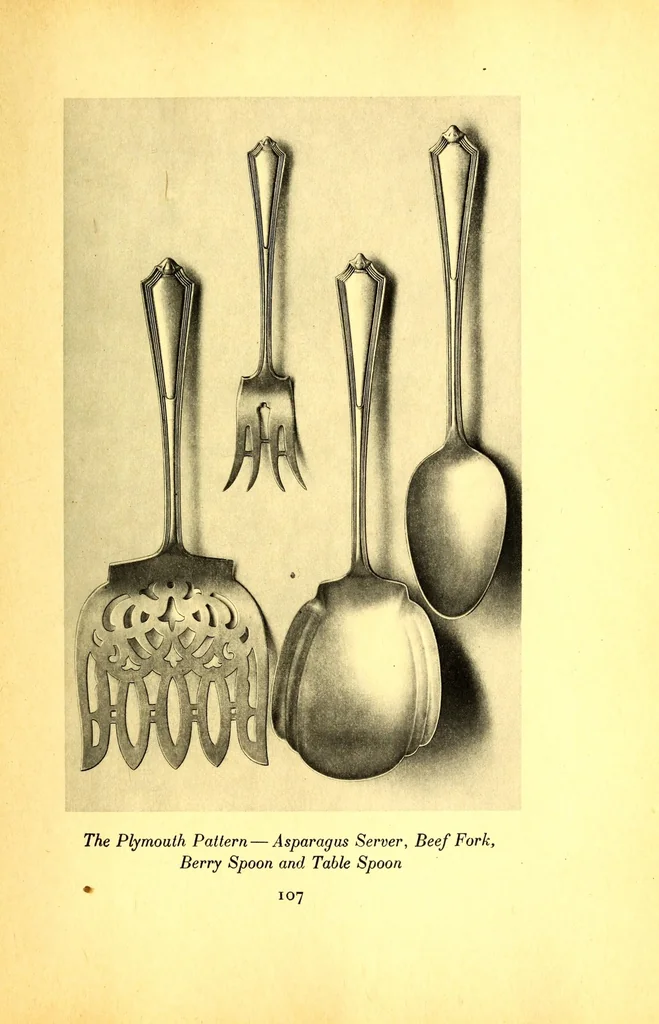 An illustration from Silver for the dining room, selected periods, 1912, leaf 129