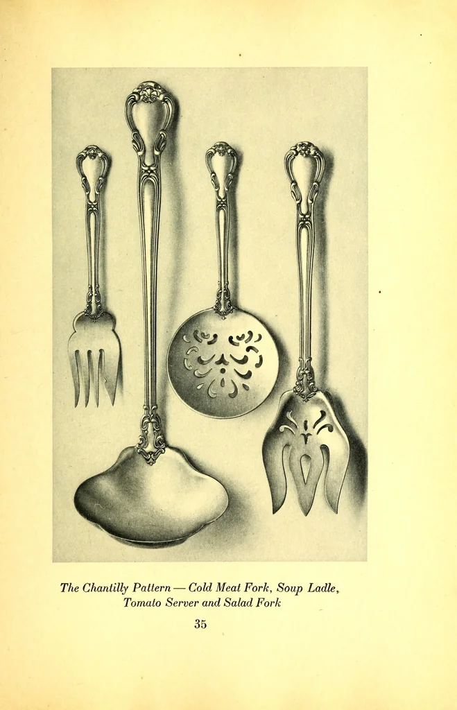 An illustration from Silver for the dining room, selected periods, 1912, leaf 57